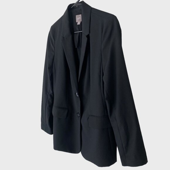 J.Jill Ponte Double Button Blazer Jacker Women's Size 4 Black Wool Blend Formal - Picture 2 of 12